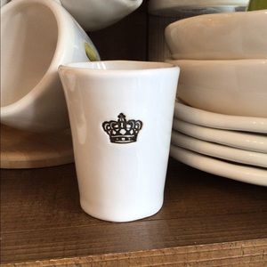 Not RD. Handmade Cinder Ceramics (Gitti) Black Crown Cup (Pairs with Rae Dunn)